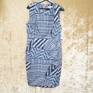 Calvin Klein Printed Scuba Sheath Dress - Size 12